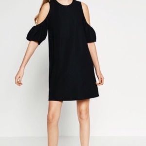 Zara cold shoulders black Dress black sz small
